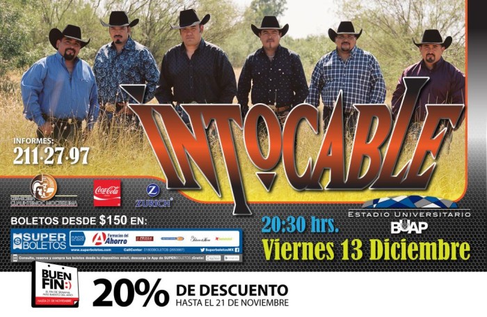 Intocable en Puebla
