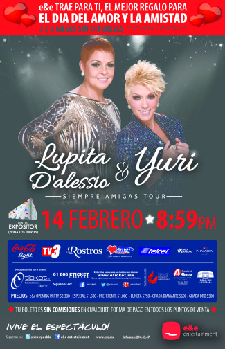 Lupita D´alessio y Yuri Puebla 14 de Febrero.