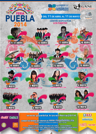 Cartelera-Palenque-Feria-de-Puebla-2014-