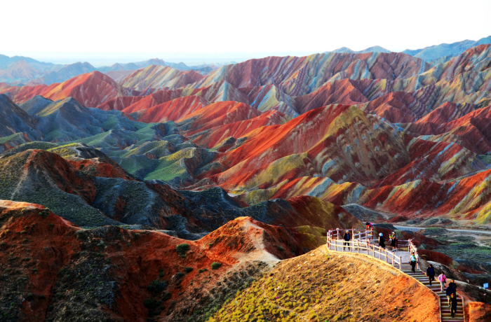Zhangye Danxia en Gansu, China.