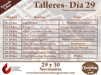 publicaciones talleres-chocolate-gourmet-ccu-buap-taller-horario-noviembre