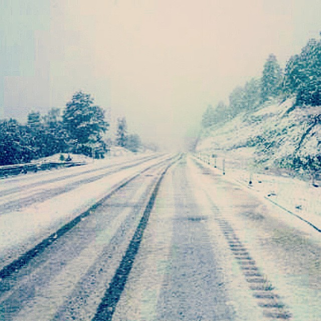 Nieve en Autopista México Puebla / Foto Por: @raqueldelacroix1