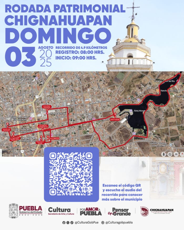 Rodada cultural en Chignahuapan por sitios históricos y artísticos